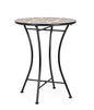 Mosaic Santorini Round Table in Iron and Ceramic Ø60x75h cm