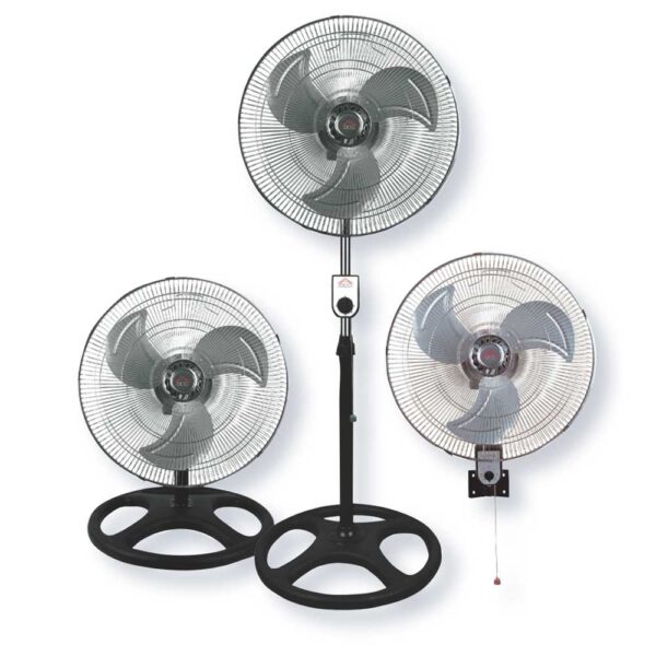 3-in-1 Pedestal-Desk-Wall Fan D.45CM 65W
