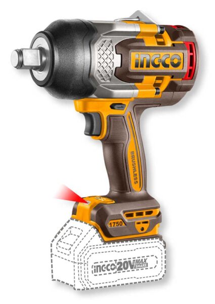Avvitatore ad Impulsi 20V 3/4P 1750Nm Brushless Nudo - Solo Corpo Macchina