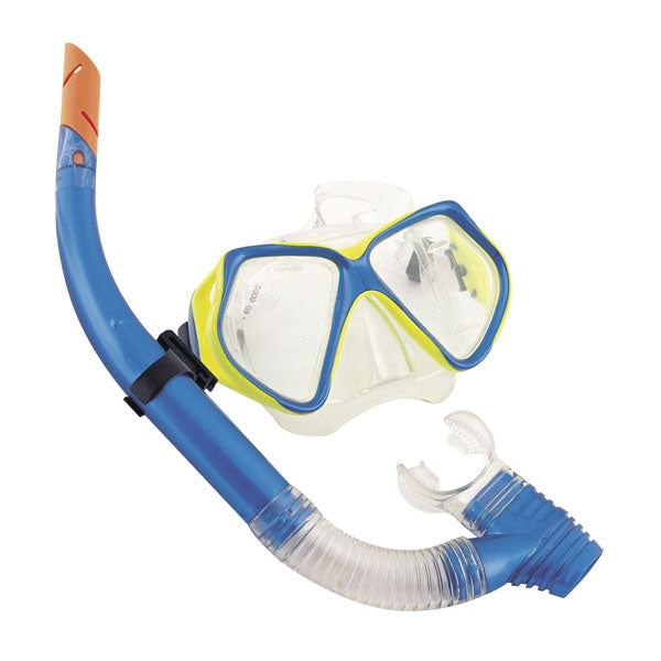 Schnorchel-Set Ocean Diver ab 14 Jahren, Glasmaske, Dry-Top-Schnorchel