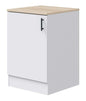 Mobile Base 60x60x90h Kira 1 Door 1 Shelf MDF White/Oak – Kitchen and Home