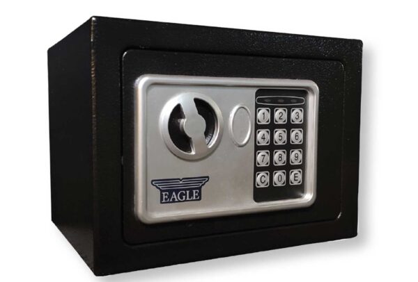 Elektromagnetischer Safe 23x14x17 cm – Digitalcode, Notfallschlüssel, Befestigung inklusive