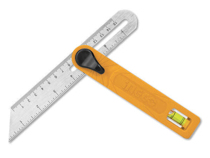 Falsa Squadra 15cm INGCO – Acciaio Inox, Regolabile con Bolla