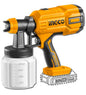 Akku-Sprühpistole 20V, 800ml/min, 120DIN-s, Kupferdüsen