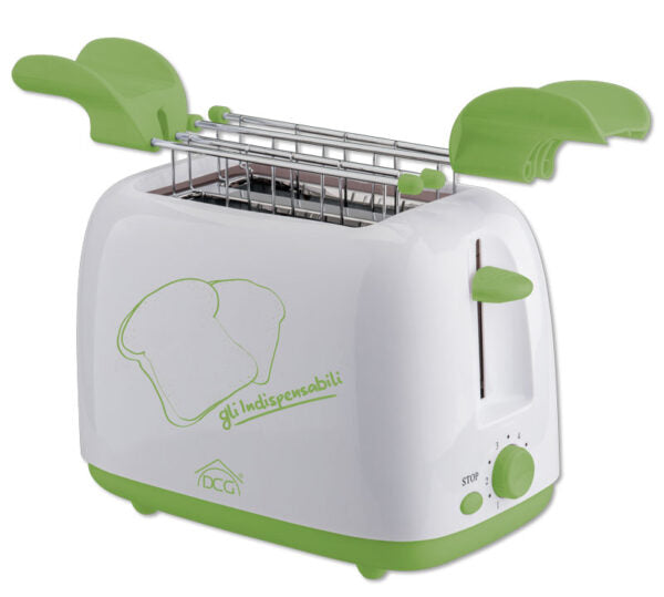 Tostapane elettrico 2 fette, timer 6 livelli, autospegnimento, pop up Colori Assortiti