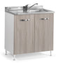 Kitchen Sink Base Cabinet Kit 80 or 120 cm