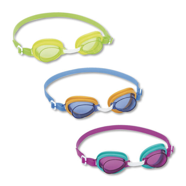 Occhialini Nuoto Bambini 3-6 Anni, Lenti UV, Silicone, 3 Colori