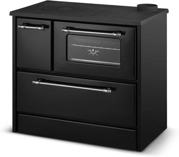 Cucina a Legna Beatrice 9kW – Acciaio/Ghisa, Classe A, Nero