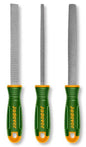 Set of 3 Wood Rasps, 200 mm, Carbon Steel