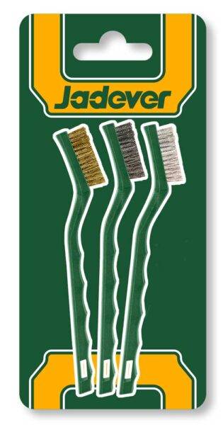 Set 3 Spazzole Abrasive 7" – Nylon, Ottone e Filo Metallico