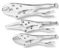 3-Piece Locking Pliers Set – Carbon Steel, Nickel Plated