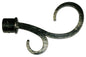 Extendable Curtain Rod Atene 120–210 cm in Black Wrought Iron with Gold Finish