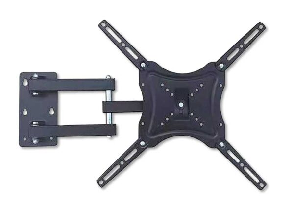 TV-Wandhalterung mit Doppelarm, schwenkbar, neigbar, bis 65 Zoll, schwarz