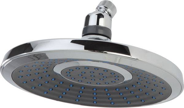 Soffione doccia tondo ABS cromato Ø22 cm anticalcare universale