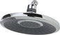 Chrome-plated ABS round shower head Ø22 cm universal anti-limescale