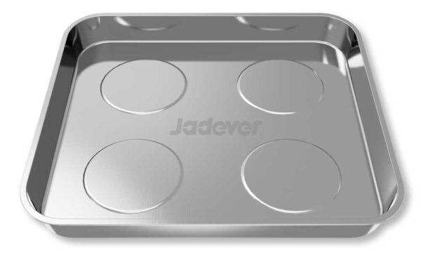 Magnetische Teileschale 270 × 290 mm – Edelstahl mit Gummiboden
