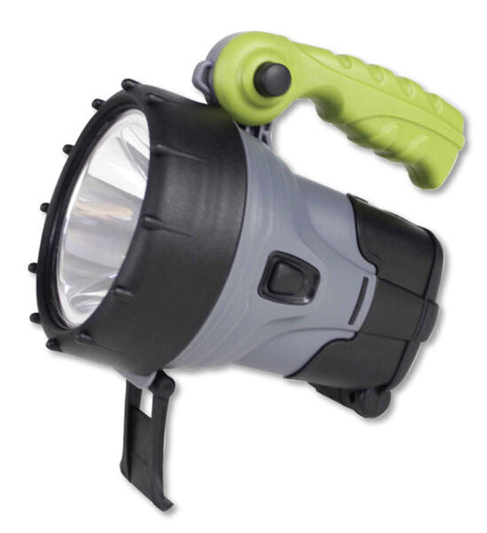 Torcia ricaricabile 450 lumen NEBULA con Power Bank, 3 modalità e base appoggio