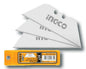 Set of 10 trapezoidal cutter blades – 19x61mm, resealable pack