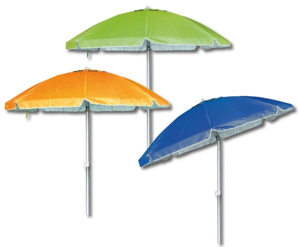 Ombrellone Mare Ø 180 cm - Antivento, Inclinabile, Protezione UV, Fluo