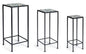Set of 3 Outdoor Iron and Ceramic Side Tables – Durable Design