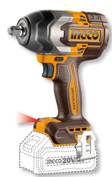 20V Akku-Schlagschrauber 850Nm 1/2" Solo mit 3 langen Steckschlüsseln – P20S Serie