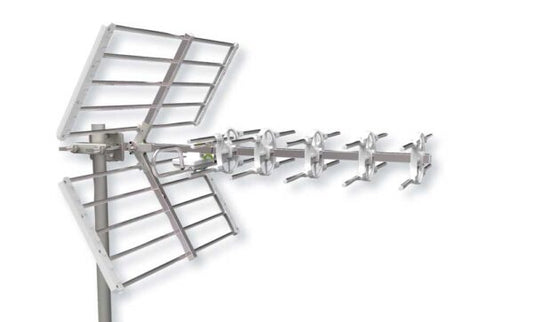 Antenna Esterna UHF 27 Elementi Spina F HD DVB-T2 Protezione 5G