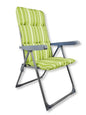 Upholstered relax chair LYING – Metal frame, polyester, 56x68x108 cm, green