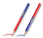 Set of 12 Blue/Red Carpenter Pencils 176mm – Oval Model