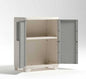 Linear Wood low cabinet 68x39x90h in resin, shelves 15 kg, secure closure