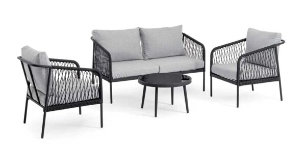 Set Salotto da Esterno Felipe 4 Pezzi in Alluminio