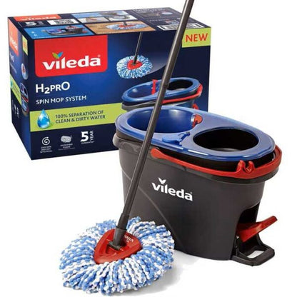 Vileda H2Pro Spin Mop mit Zweikammer-Eimer