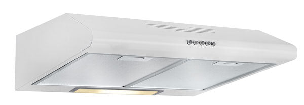 Cappa cucina sottopensile 60 cm aspirante luce integrata bianco inox