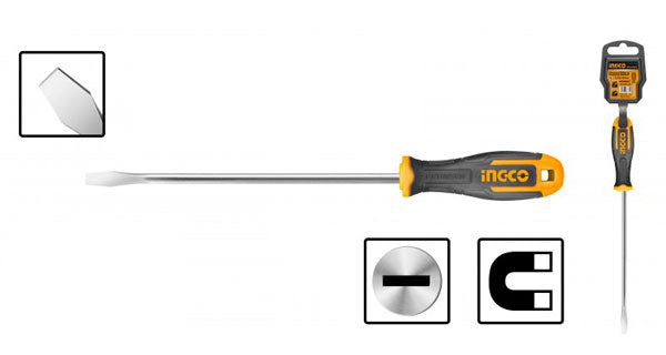 Cacciavite a taglio INGCO 5mm – Manico tondo, 75mm, pratico e resistente