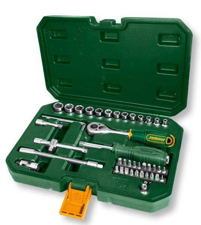 45-teiliger 1/4"-Steckschlüsselsatz Jadver im Profi-Koffer
