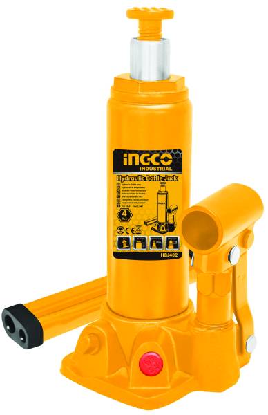 Cric Idraulico a Bottiglia INGCO 4 Ton – Compatto e Sicuro