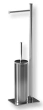 Toilet roll holder and brush chrome steel floor lamp