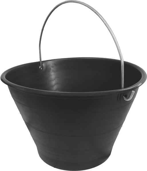 Secchio muratore nero 8 L in plastica resistente con manico