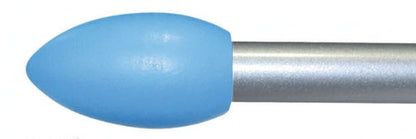 Bastone Tenda Estensibile Warsavia 120–210 cm Acciaio Cromo con Pomoli Azzurro Chiaro