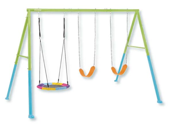 Altalena 3 Componenti per Bambini 343x235x200cm - Dondolo, Nido e Seggiolini