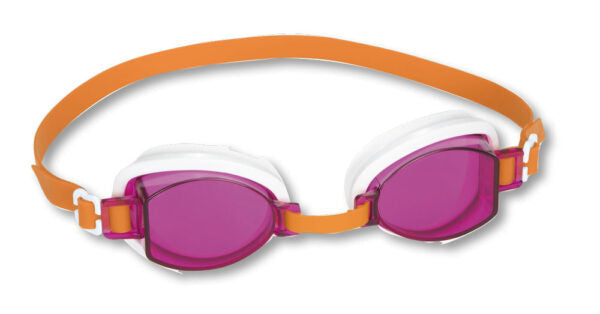 Schwimmbrille 7-14 Jahre, UV-Gläser, verstellbares Silikon, 3 Farben
