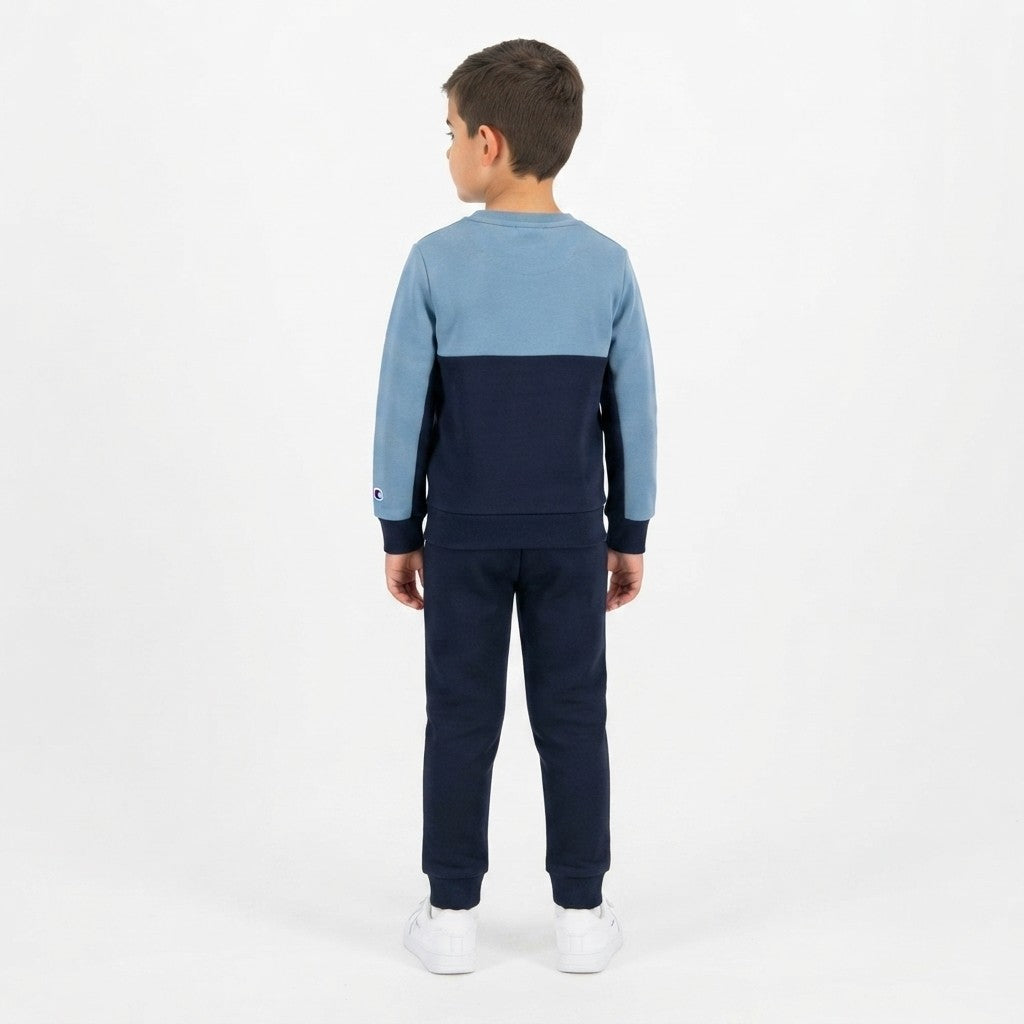 Champion tuta sportiva junior in cotone felpato Sweatsuit 307721 BS501 blu