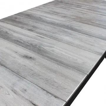 Tisch Mackay 200 x 100 – Aluminiumgestell, Keramikplatte in Holzoptik