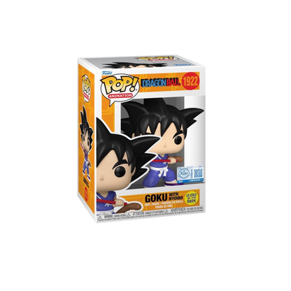 Funko Pop! Animation – Dragon Ball (1922) Goku mit Nyoibo im Dunkeln leuchtende Vinylfigur 9 cm