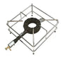 Chrome stove 40x40 cast iron burner