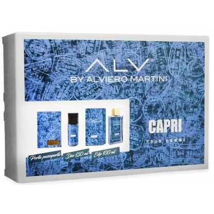 Alviero Martini Cofanetto Capri Eau de parfum Profumo 100ml+Deodorante+Portapassaporto