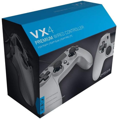 Gioteck Vx4 Premium Wired Controller Ps4/Pc Kabelgebundener Joystick Gamepad Titanium