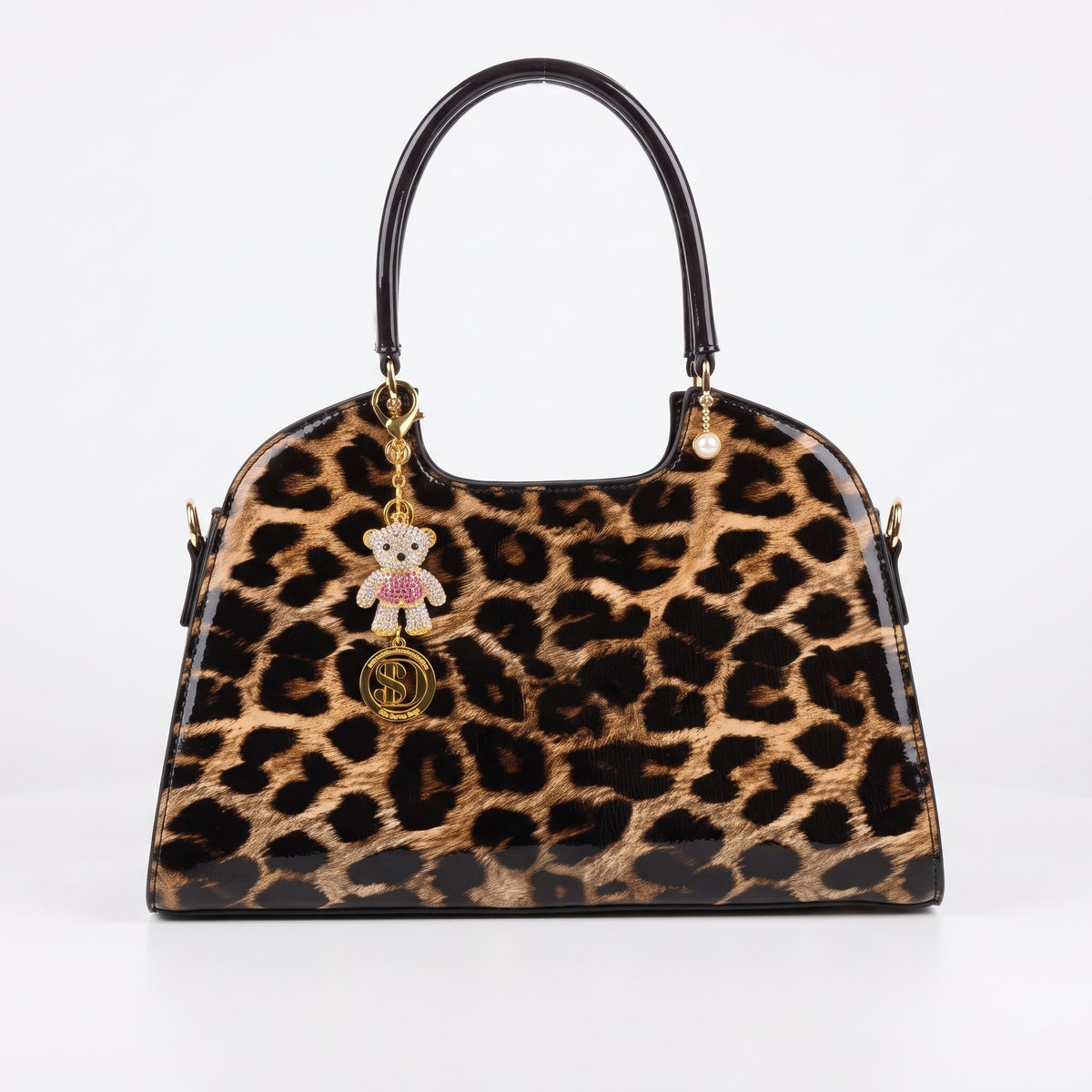 Gia Borsa a Mano Animalier con Ciondolo Orsetto