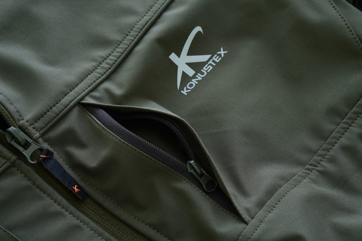 Giacca da caccia KONUSTEX ITAMAR softshell verde