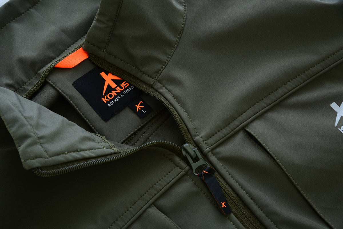 Giacca da caccia KONUSTEX ITAMAR softshell verde