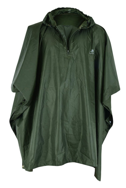 Antipioggia KONUSTEX LAXO PONCHO verde leggero impermeabile antivento
